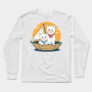 Cat Boat Long Sleeve T-Shirt